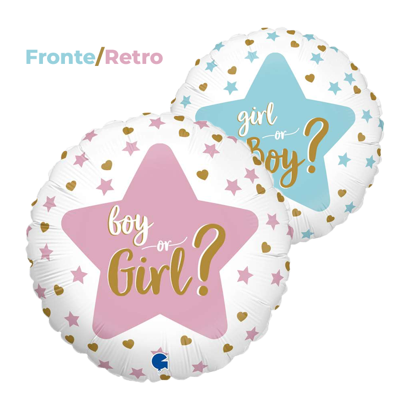 Palloncino 18" mylar Boy or Girl? "Gender Reveal"