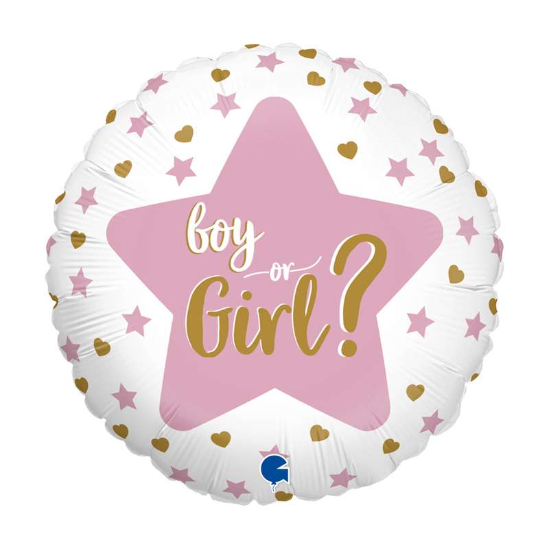 Palloncino 18" mylar Boy or Girl? "Gender Reveal"
