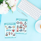 Set Stickers Musini Mare - 20 Adesivi Su Carta Fotografica Lucida/