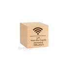 Cubo Segnatavolo in Legno Personalizzato con Logo Aziendale, QR Code, Wifi, Social Media, Numeri Tavoli
